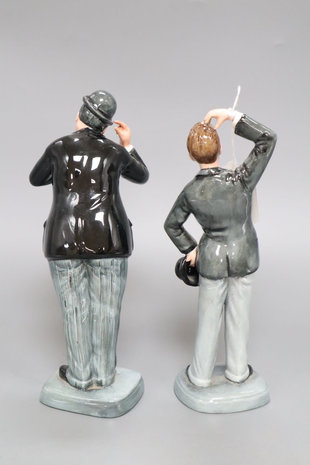 Royal Doulton figures: Oliver Hardy HN2775 (1992) and Stan Laurel HN2774 (1992-4)